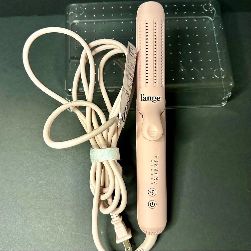 L’ange Le Duo 360 Airflow Hair Styler Straightener Curler Titanium A133 Pink